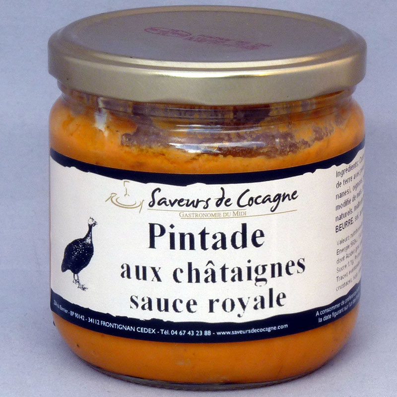Pintade aux chataignes sauce royale 300g