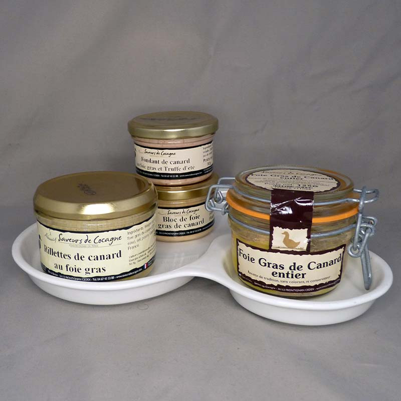 Plateau porcelaine festif 100 % foie gras