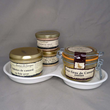 Plateau porcelaine festif 100 % foie gras