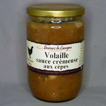 Poultry in creamy porcini...