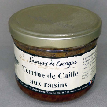 Terrine de caille aux raisins 180g