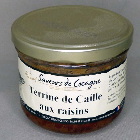 Terrine de caille aux raisins 180g