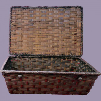 Bamboo box rectangle brown...
